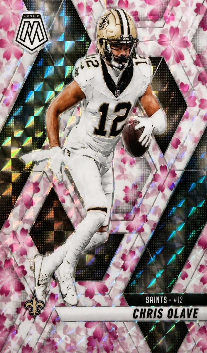2025 Panini Mosaic Football Choice Cherry Blossom Chris Olave #92