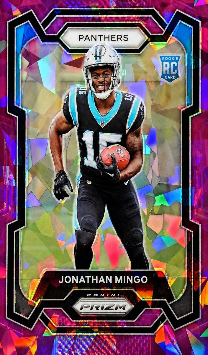 2023 Panini Prizm Football Purple Ice Jonathan Mingo #312 PSA 9