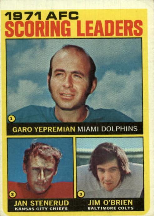 1972 Topps Football Garo Yepremian #7
