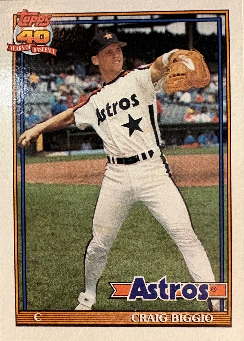 1991 Topps Baseball Craig Biggio #565 PSA 9