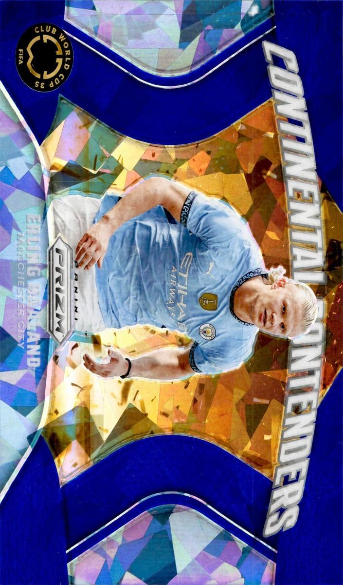 2025 Panini Prizm FIFA Club World Cup Soccer Blue Ice Erling Haaland #20