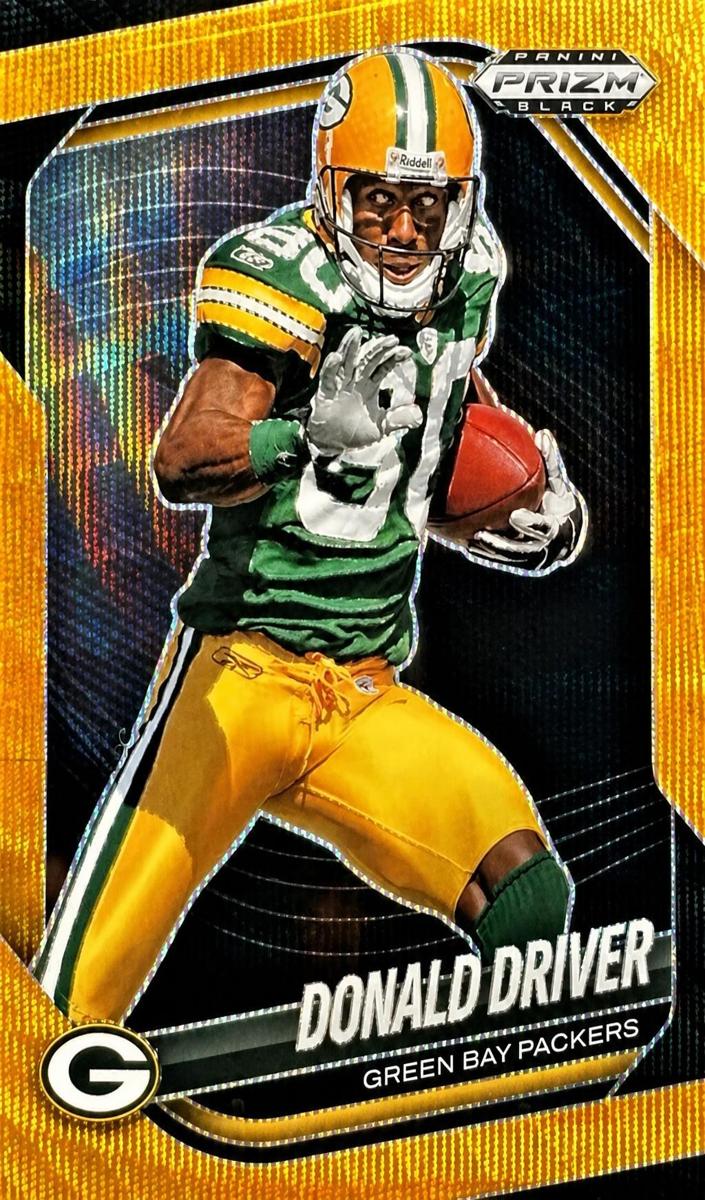 2025 Panini Prizm Black Football Orange Wave Donald Driver #61