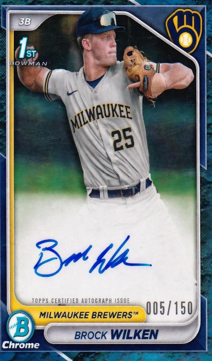 2024 Bowman Chrome Prospects Baseball Blue Lunar Brock Wilken #CPA-BW