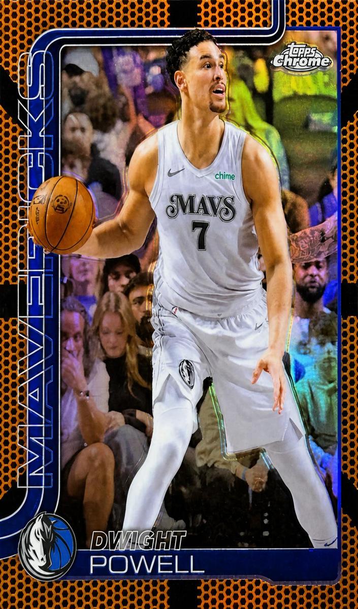 2025 Topps Chrome Basketball Basketball Refractor Dwight Powell #223