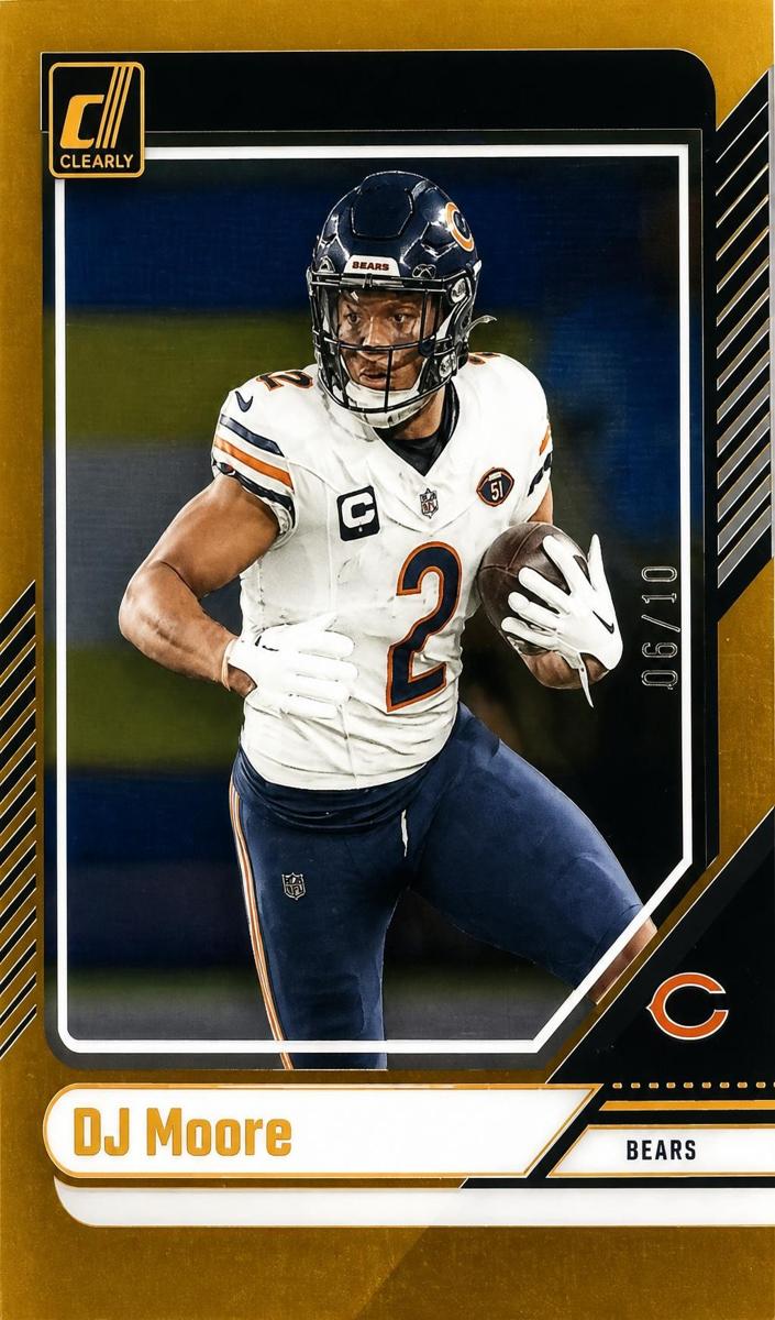 2024 Panini Clearly Donruss Football Gold DJ Moore #11