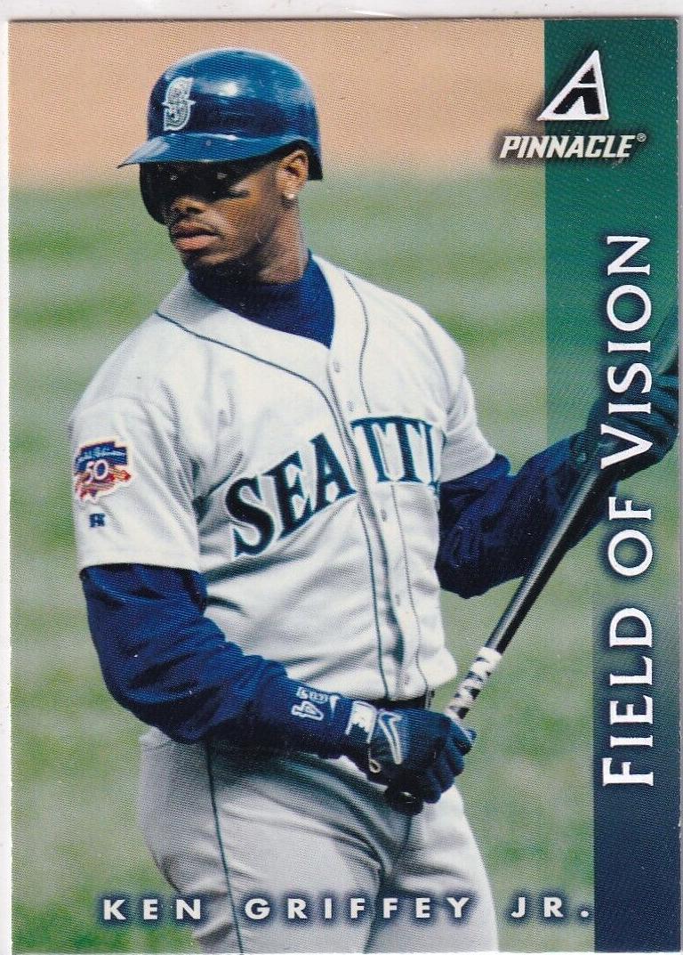 1998 Pinnacle Baseball Ken Griffey Jr. #187 PSA 8