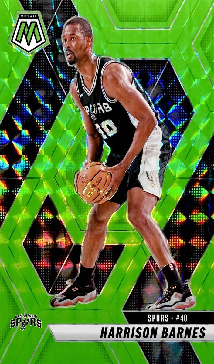 2024 Panini Mosaic Basketball Green Fluorescent Harrison Barnes #50