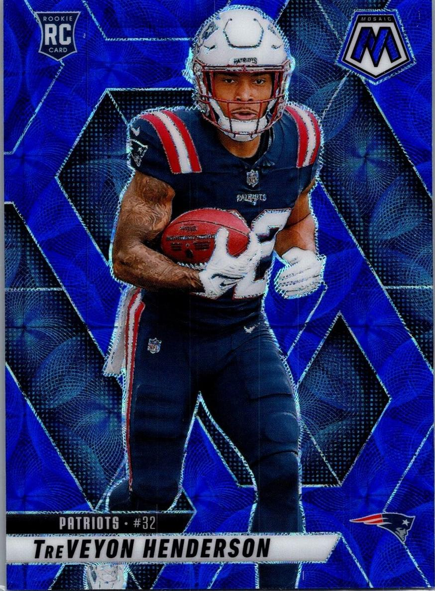2025 Panini Mosaic Football Blue Scope TreVeyon Henderson #325