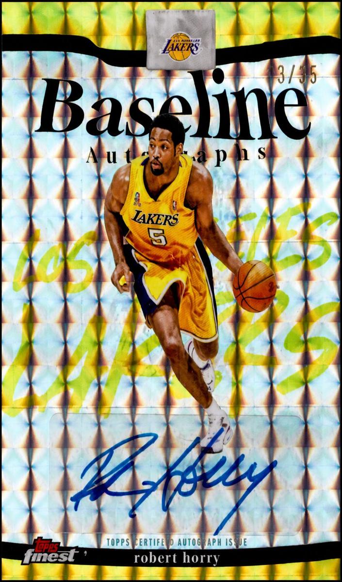2025 Topps Finest Basketball Yellow Geometric Refractor Robert Horry #BA-RH