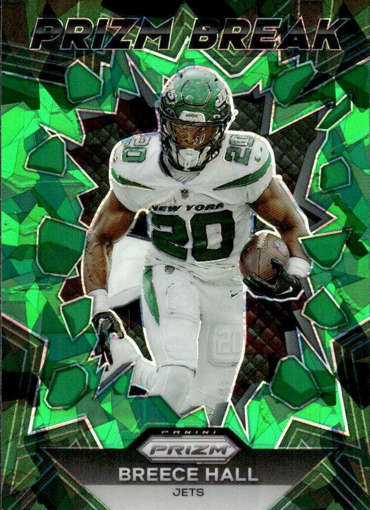 2023 Panini Prizm Football Green Ice Breece Hall #PB-9 PSA 10