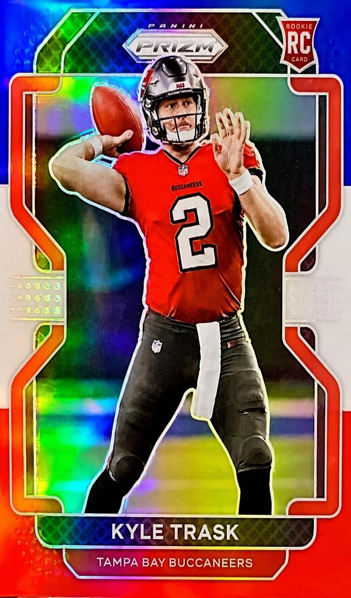 2021 Panini Prizm Football Red White Blue Kyle Trask #339 PSA 9