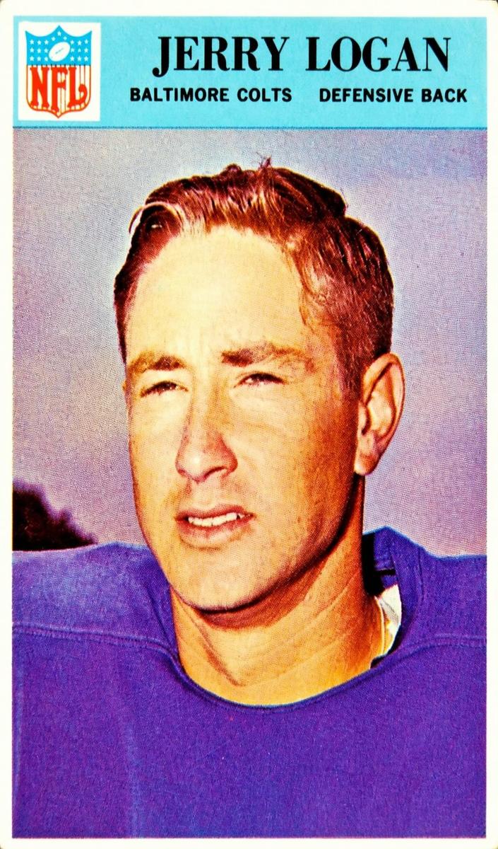 1966 Philadelphia Football Jerry Logan #17 PSA 7