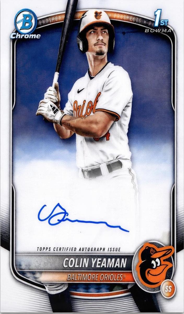 2025 Bowman Draft Chrome Baseball Colin Yeaman #CPA-CY PSA 9