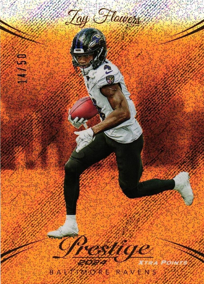 2024 Panini Prestige Football Orange Xtra Points Zay Flowers #22