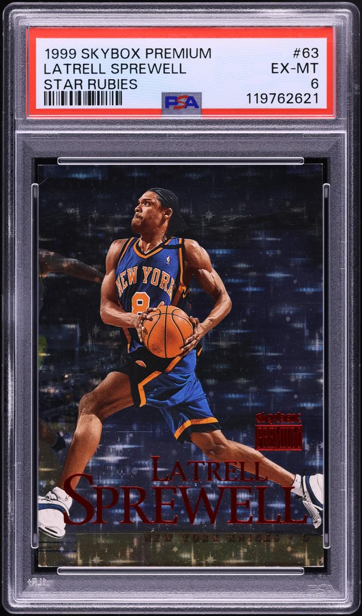 1999 Skybox Premium Basketball Star Rubies Latrell Sprewell #63 PSA 6