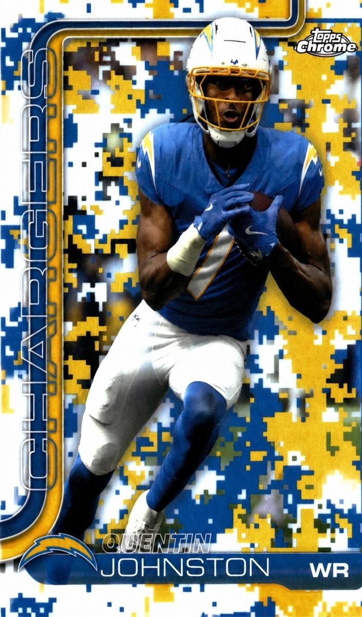 2025 Topps Chrome Football Team Camo Variation Quentin Johnston #159