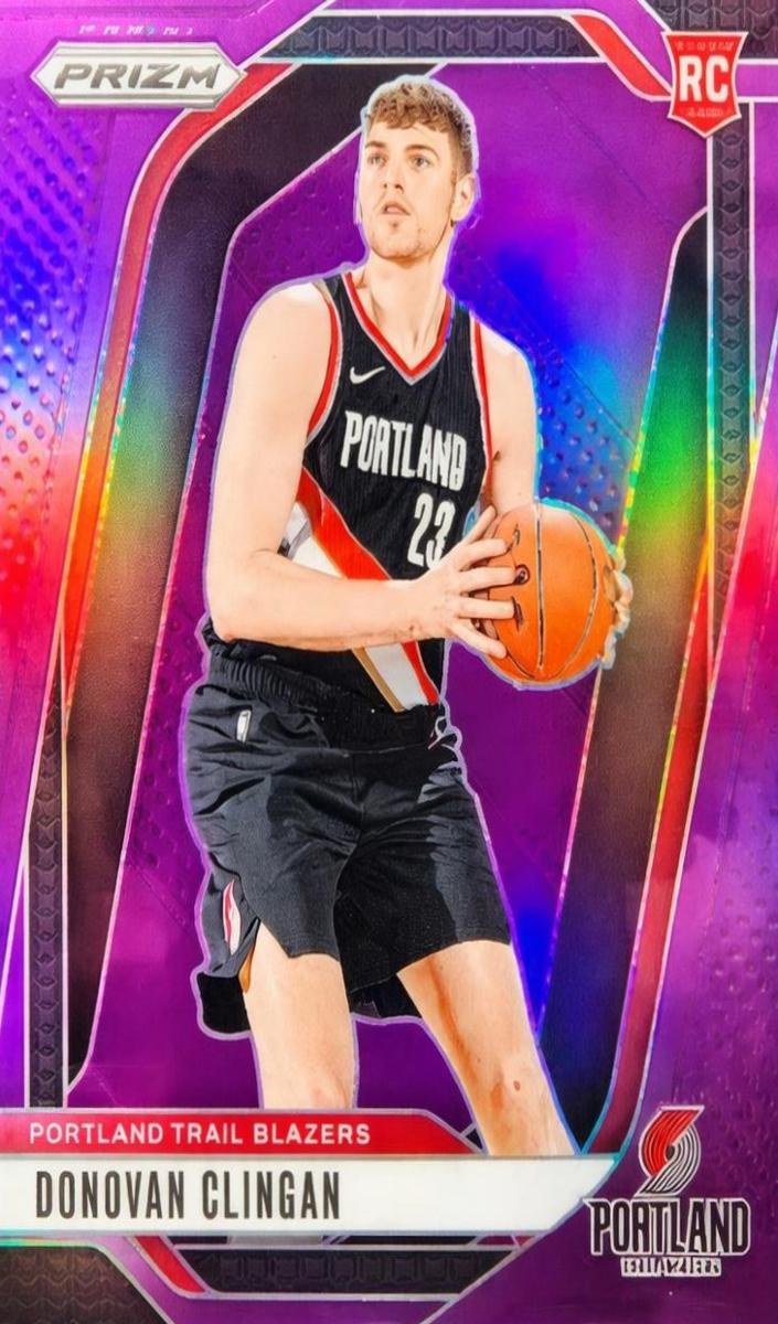 2024 Panini Prizm Basketball Purple Donovan Clingan #221 PSA 9