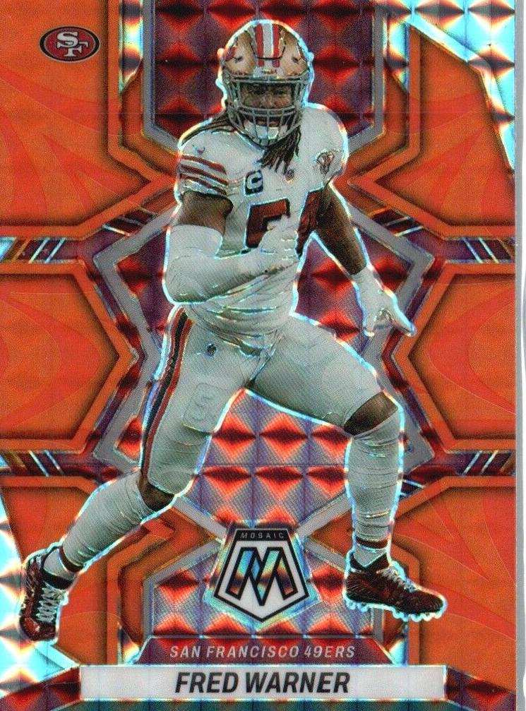 2022 Panini Mosaic Football Reactive Orange Fred Warner #222