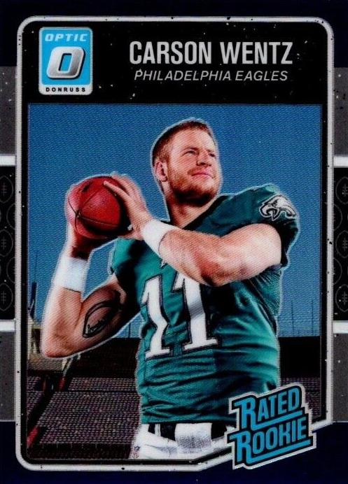 2016 Donruss Optic Football Purple Carson Wentz #156 PSA 9