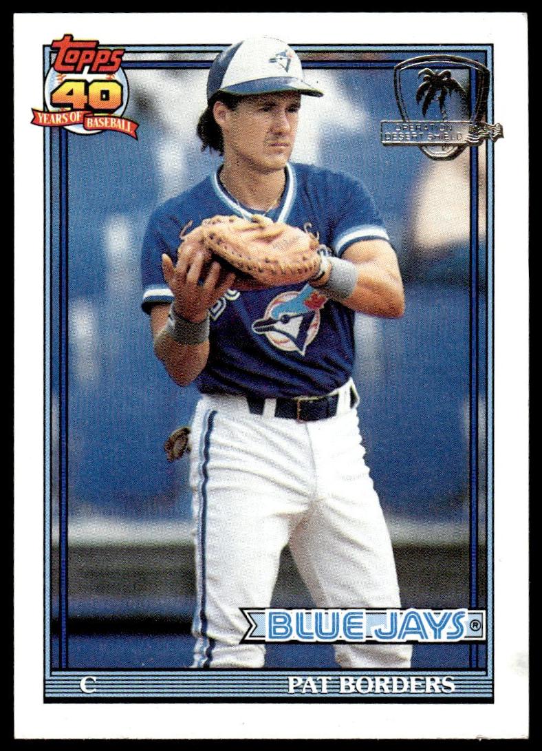 1991 Topps Baseball Pat Borders #49 PSA 8