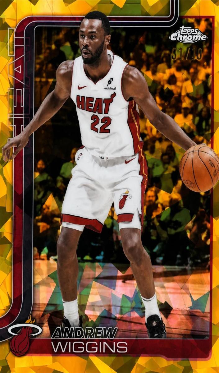 2025 Topps Chrome Sapphire Basketball Gold Andrew Wiggins #180