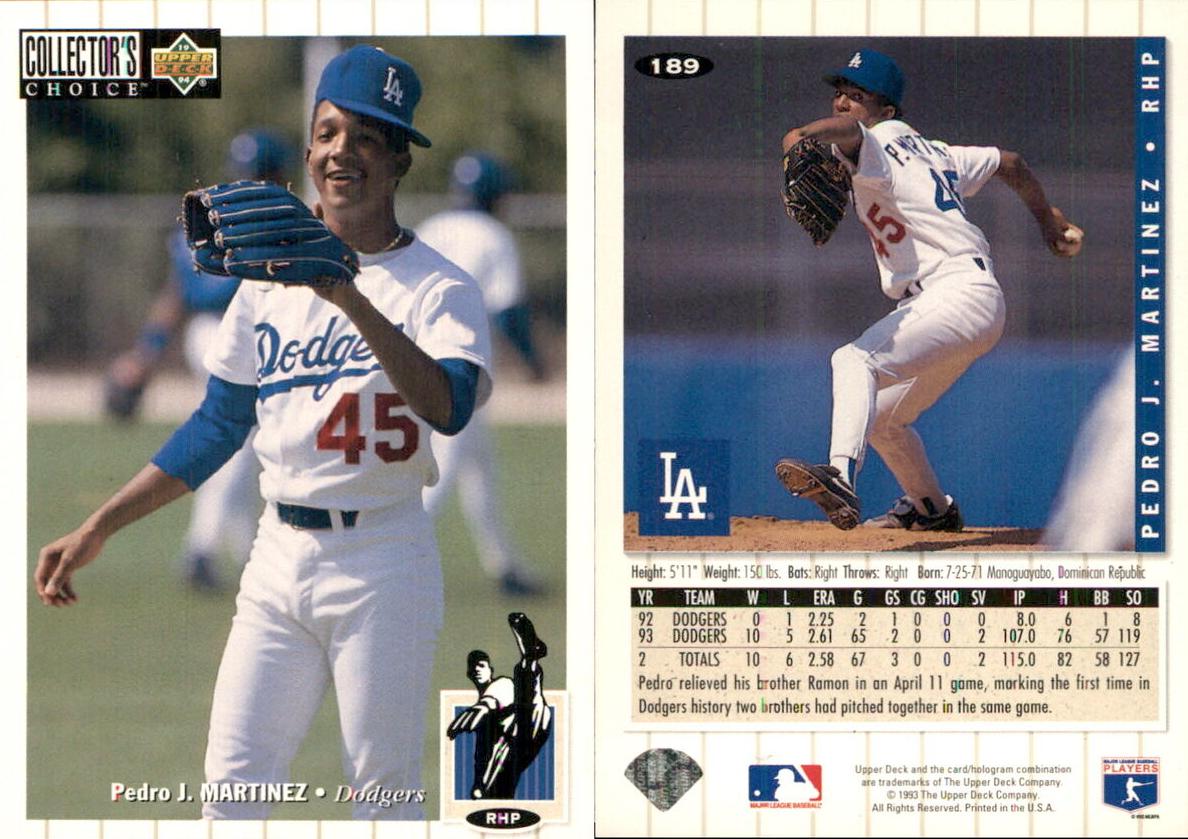 1994 Upper Deck Collector's Choice Baseball Pedro Martinez #189 PSA 10