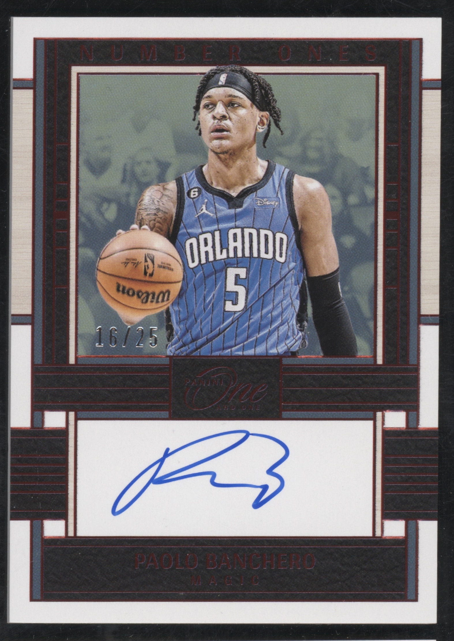 2023 Panini One and One Basketball Red Paolo Banchero #ONE-PBC