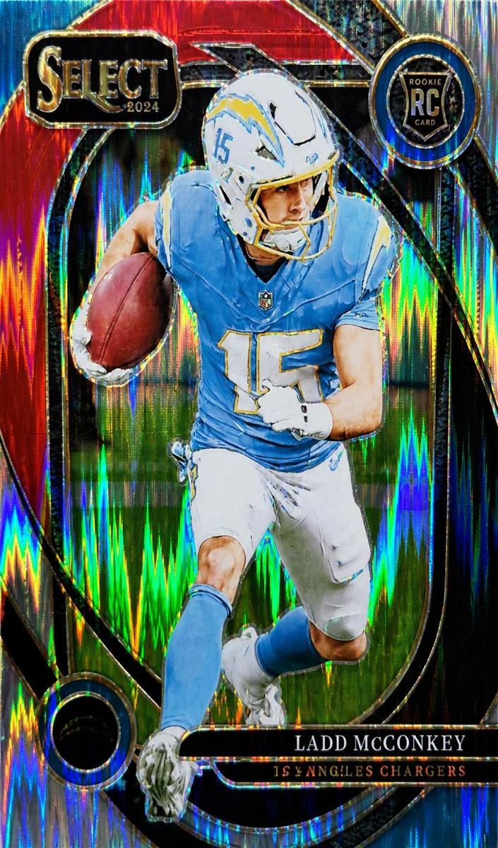 2024 Panini Select Football Black and Red Shock Ladd McConkey #268