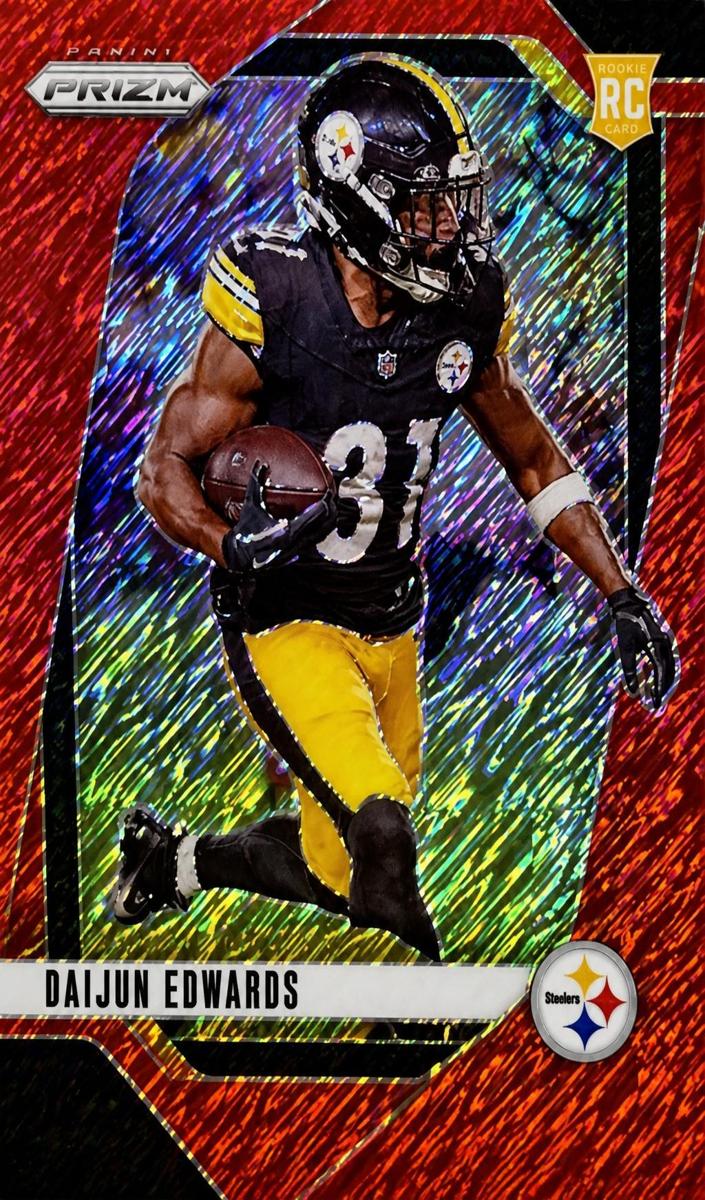2024 Panini Prizm Football Red Shimmer Daijun Edwards #323