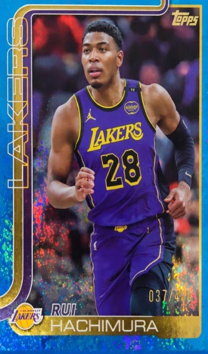 2025 Topps Basketball Blue Sandglitter Rui Hachimura #154