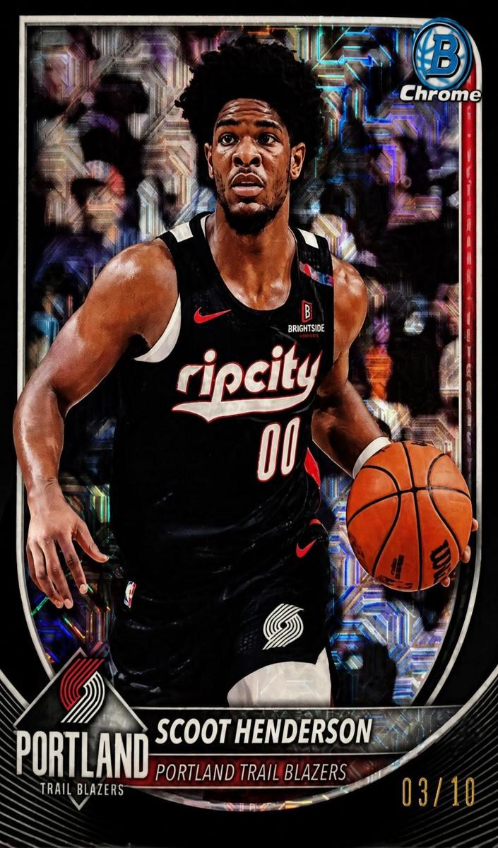 2025 Bowman Mega Box Basketball Black Mojo Refractor Scoot Henderson #BCV-109