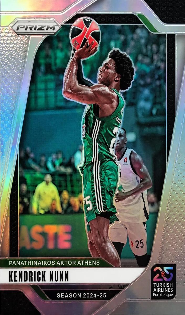2024 Panini Prizm Turkish Airlines EuroLeague Basketball Silver Kendrick Nunn #53