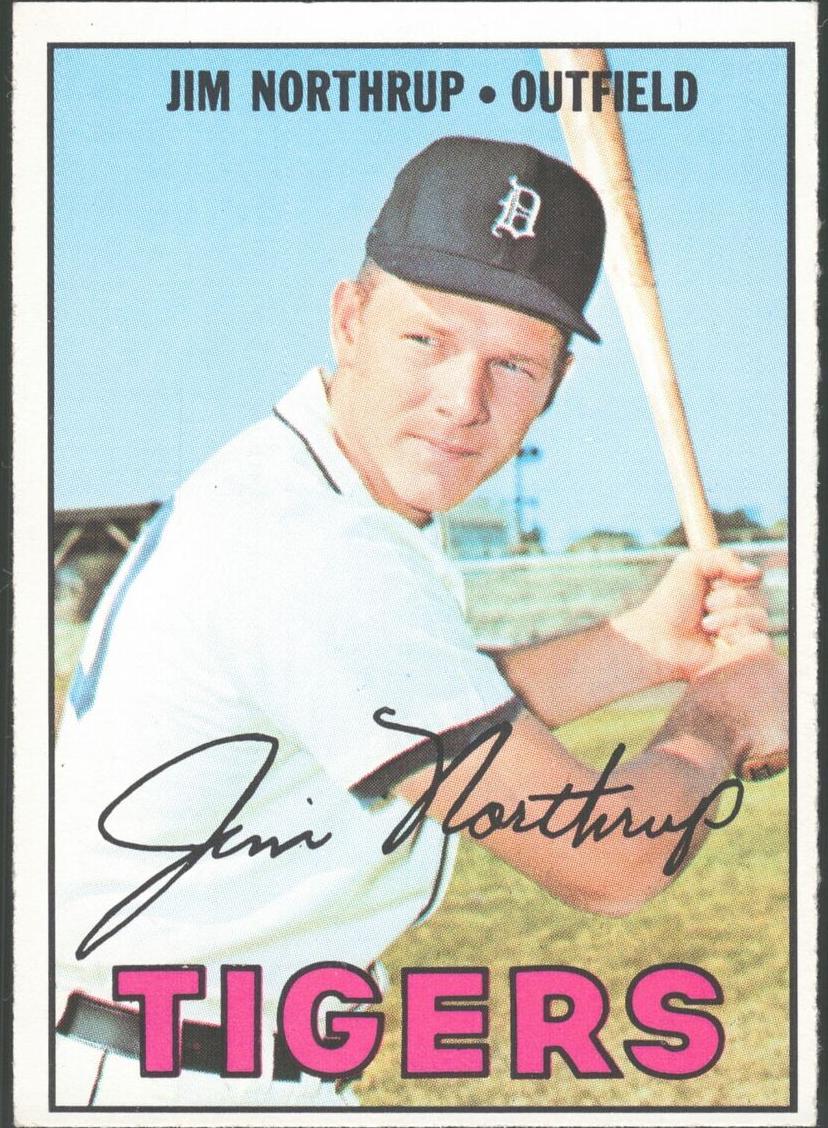 1967 Topps Baseball Jim Northrup #408 PSA 7
