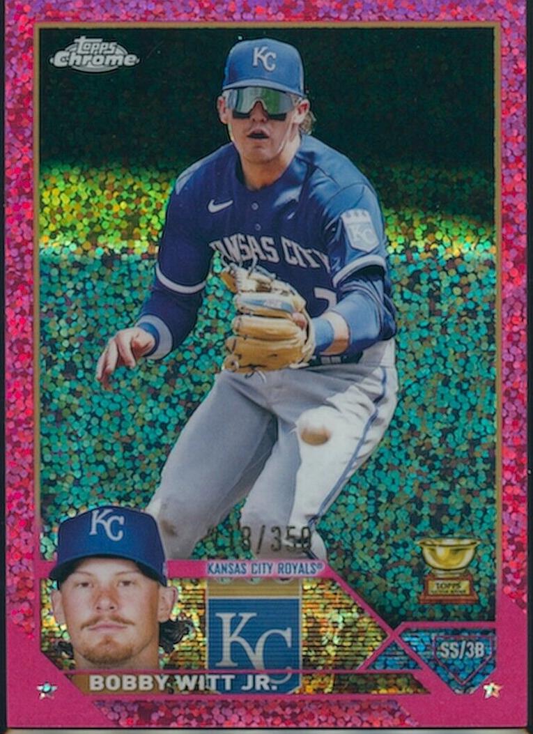 2023 Topps Chrome Baseball Magenta Speckle Bobby Witt Jr. #176
