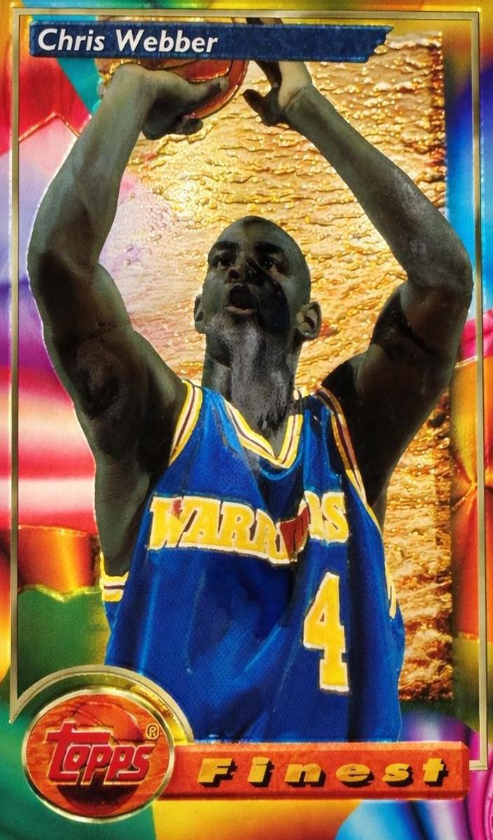 1993 Topps Finest Basketball Refractor Chris Webber #212 PSA 9