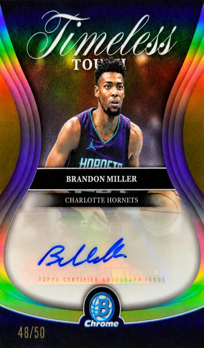2025 Bowman Basketball Gold Refractor Brandon Miller #TTA-BM