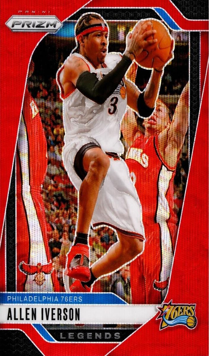 2024 Panini Prizm Basketball Ruby Wave Allen Iverson #291 PSA 8