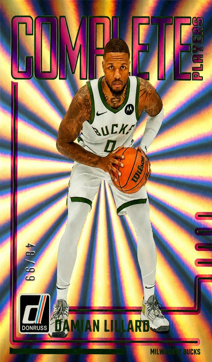 2023 Panini Donruss Basketball Holo Purple Laser Damian Lillard #7