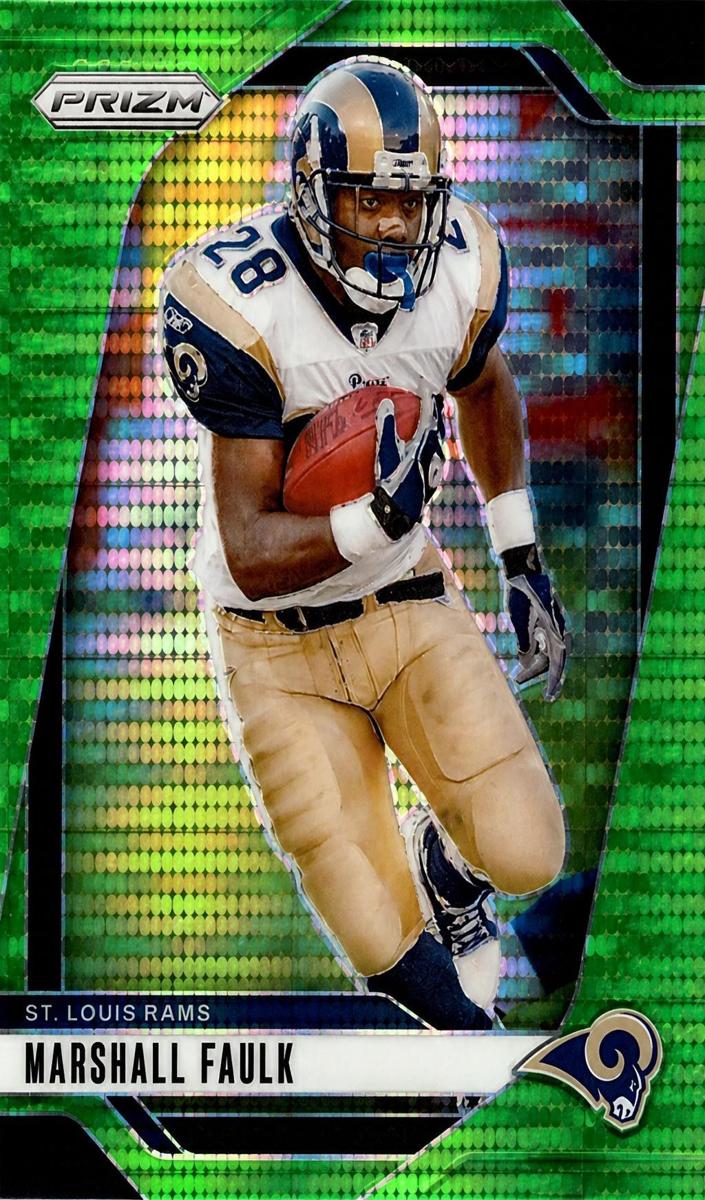 2024 Panini Prizm Football Neon Green Pulsar Marshall Faulk #299 PSA 10