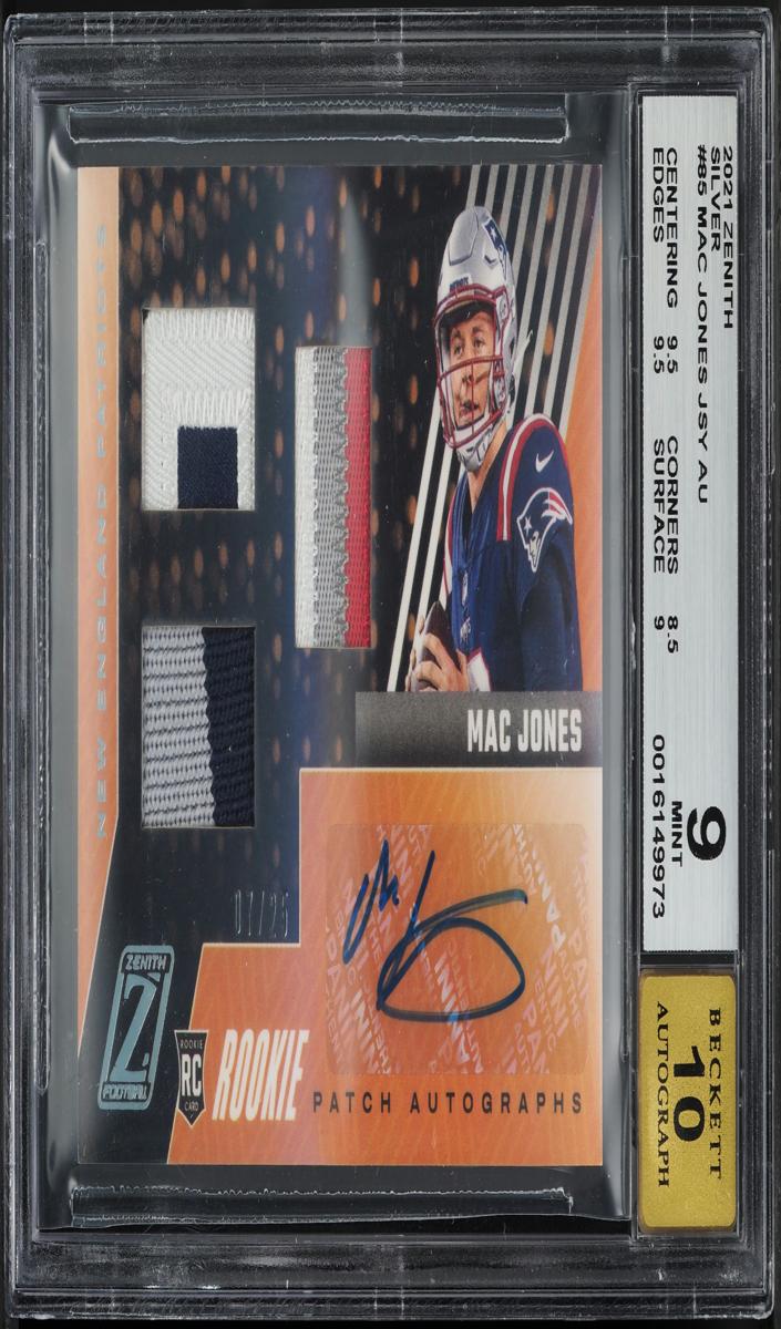 2021 Panini Zenith Football Silver Mac Jones #85 PSA 7.5