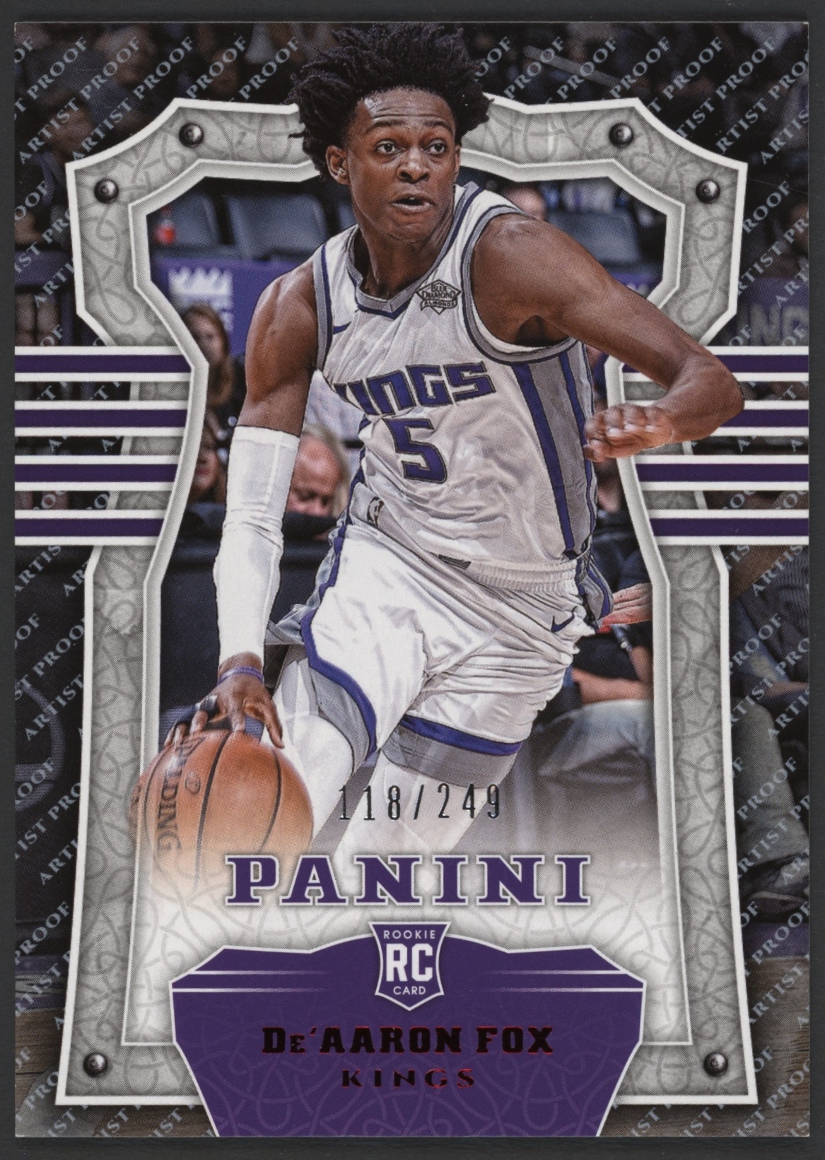 2017 Panini Chronicles Basketball Artist Proof Red De'Aaron Fox #284 PSA 9