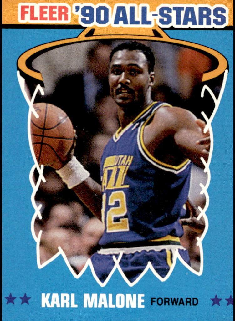 1990 Fleer All-Star Stickers Basketball Karl Malone #7 PSA 10