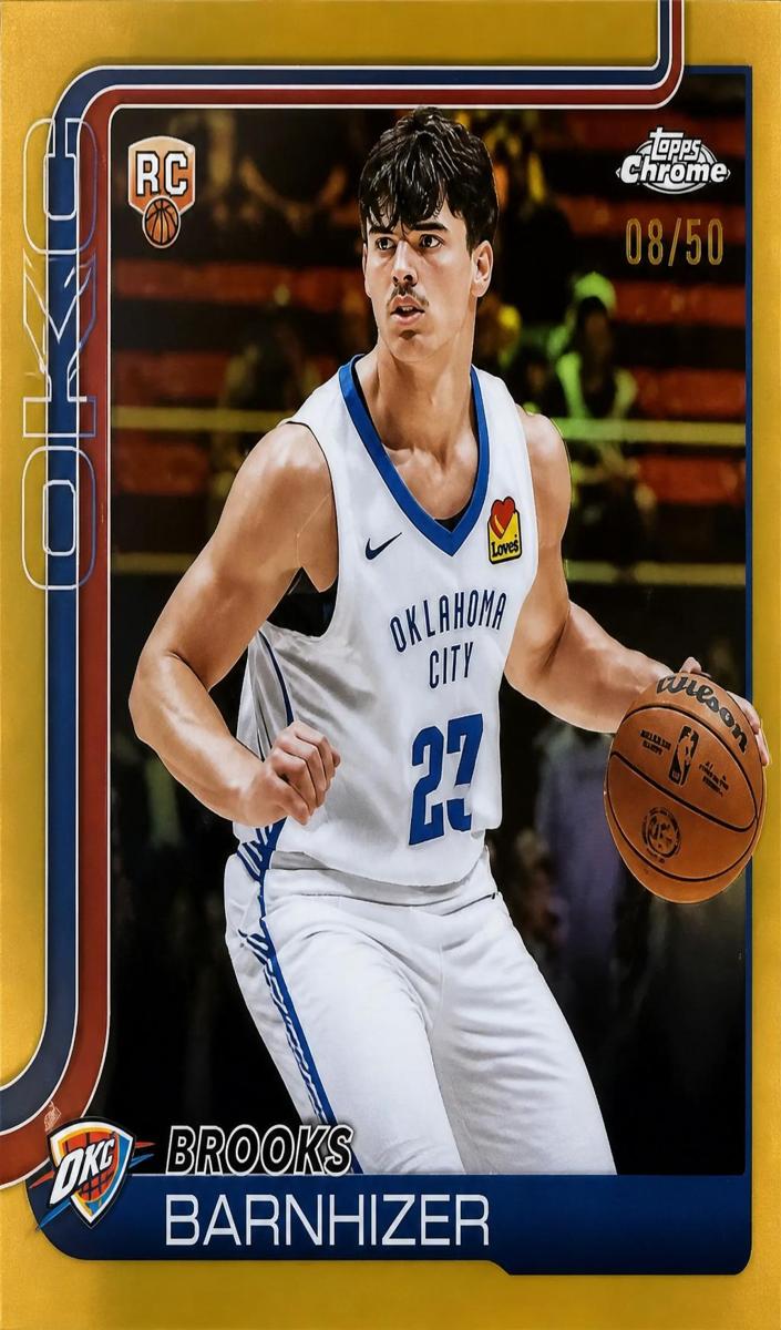 2025 Topps Chrome Basketball Gold Refractor Brooks Barnhizer #295