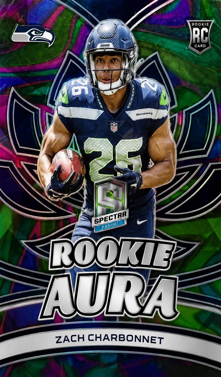 2023 Panini Spectra Football Neon Marble Zach Charbonnet #RA-ZC