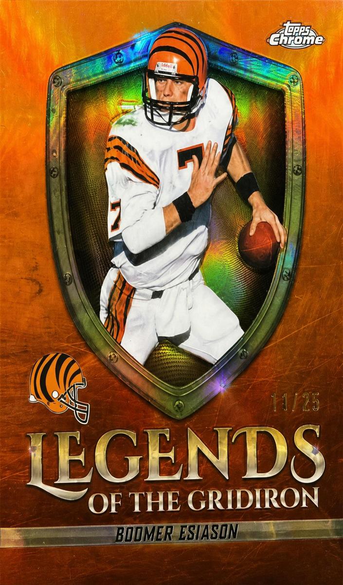 2025 Topps Chrome Football Orange Refractor Boomer Esiason #LOG-6