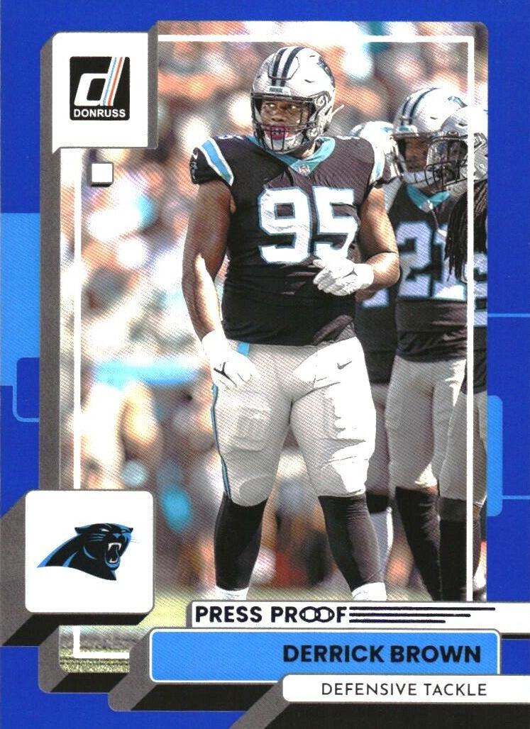 2022 Panini Donruss Football Press Proof Blue Derrick Brown #240