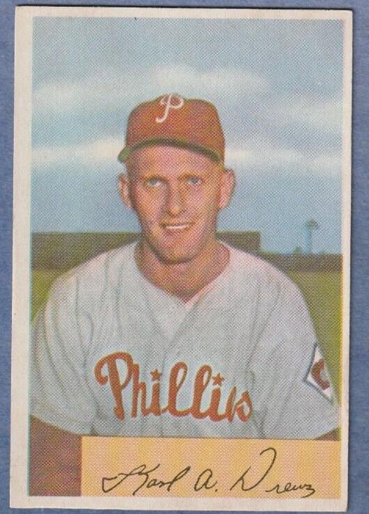 1954 Bowman Baseball Karl Drews #191 PSA 6
