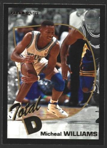 1992 Fleer Basketball Michael Williams #8 PSA 9