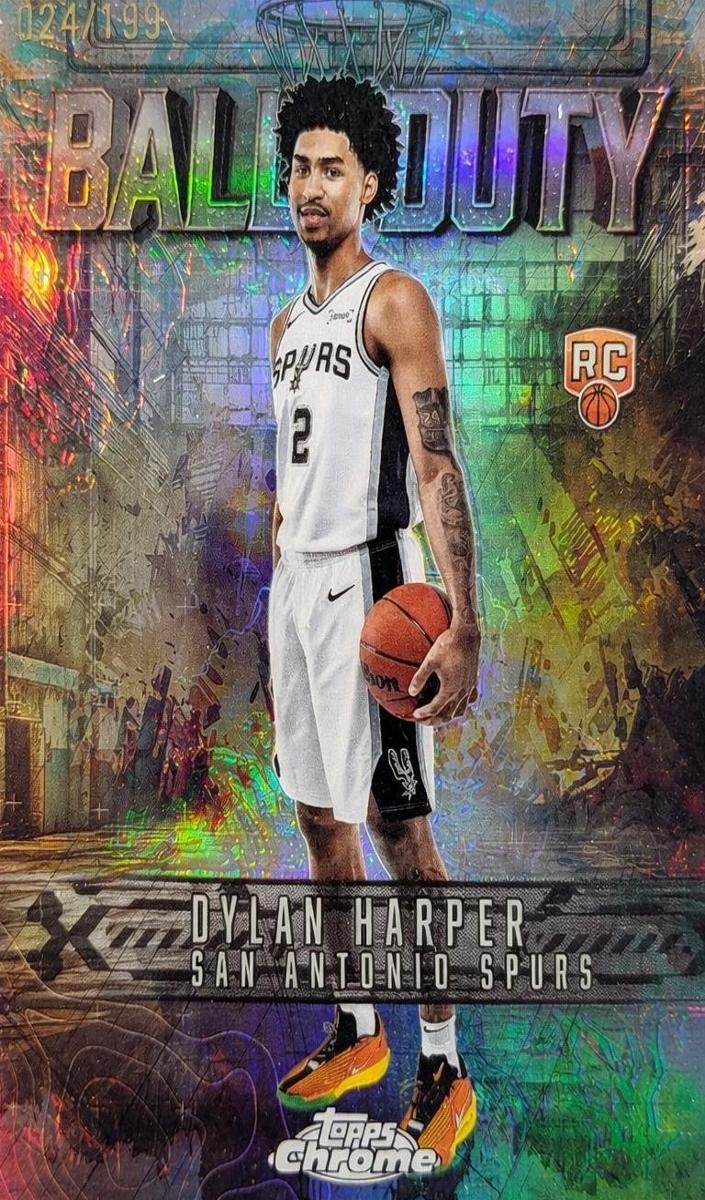 2025 Topps Chrome Basketball Aqua Refractor Dylan Harper #BD-22