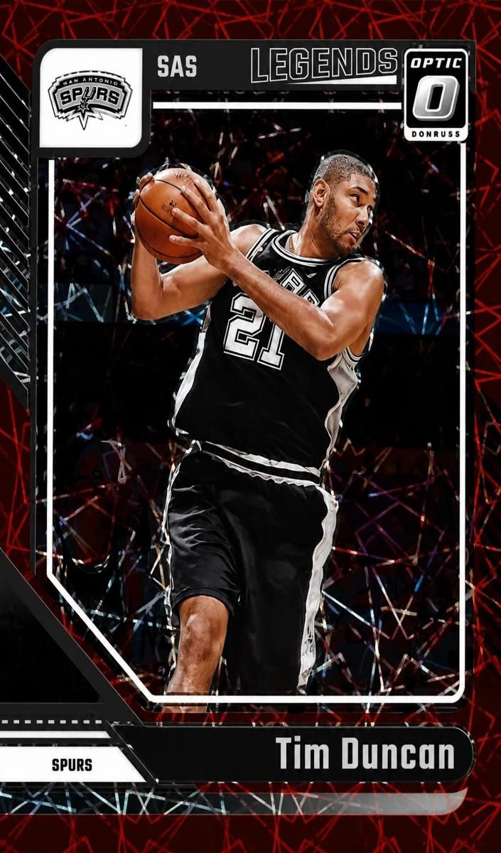 2024 Donruss Optic Basketball Red Velocity Tim Duncan #248